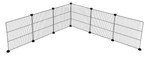 KERBL ścianki modułowe metalowe do kojca 81744 zestaw 6 ścianek 35x35cm