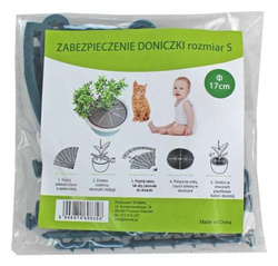 Osłona ochrona doniczki przed kotem psem regulowana okrągła S 8-17cm