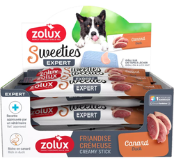 ZOLUX SWEETIES kremowy przysmak dla psa KACZKA krem sos mus sosik pasta 14g
