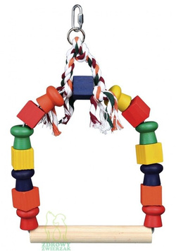 TRIXIE Huśtawka drewniana zabawka dla ptaków papug papugi nimfy 32cm