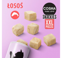 COSMA Original Snackies XXL tuba liofilizowany przysmak kota ŁOSOŚ 22 g