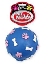 PET NOVA Piłka winylowa zabawka dla psa z dźwiękiem piszcząca 9 cm