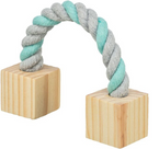 TRIXIE klocki drewniane na sznurku zabawka królika kawii szynszyli gryzoni