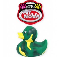 PET NOVA Kaczuszka winylowa zabawka psa kaczka z dźwiękiem piszcząca 7 cm