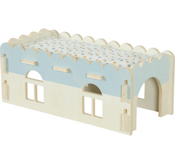 ZOLUX Cosy drewniany piętrowy domek królika świnki gryzoni +legowisko 62cm