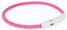 TRIXIE Obroża psa LED świecąca migająca do przycięcia USB różowa 65cm L-XL