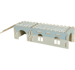 ZOLUX Cosy drewniany piętrowy domek królika świnki gryzoni +legowisko 62cm