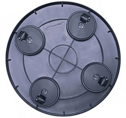 PROSPERPLAST Podstawka pod doniczkę na kółkach okrągła czarna 29,2 cm