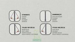 TRIXIE Drzwi klapka przejście 4-Way XXL dużego kota Maine Coona psa białe