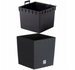 PROSPERPLAST Doniczka rattanowa czarna + wkład mrozoodporna 26,2 x 26,6 cm