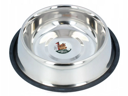 TRIXIE Miska metalowa ze stali nierdzewnej na gumie dla psa 0,9 L