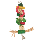 PANAMA PET Kolorowa zabawka huśtawka nimfy ptaków papugi z dzwonkiem 32cm