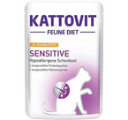 KATTOVIT SENSITIVE mokra karma kota dieta na alergie saszetka KURCZAK INDYK