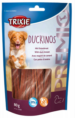 TRIXIE Duckinos Kaczka 63% mięso paski z kaczki przysmak gryzak psa 80g