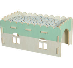 ZOLUX Cosy drewniany piętrowy domek królika świnki gryzoni +legowisko 70cm