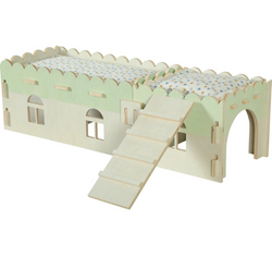 ZOLUX Cosy drewniany piętrowy domek królika świnki gryzoni +legowisko 70cm