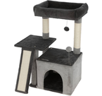 KERBL Drapak piętrowy legowisko budka domek kota czarny szary 76x42x34cm