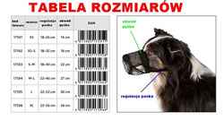 TRIXIE Kaganiec ochronny dla psa przeciw zjadaniu śmieci z siatki XL