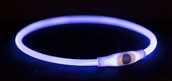 Obroża psa świecąca kolorowa LED Trixie 40 cm S-M