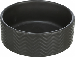 TRIXIE Miska ceramiczna dla psa na karmę wodę ciężka czarna 0,4 L 400 ml