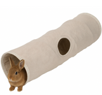 NATURAL Tunel lniany EKO len naturalny zabawka kota królika psa 90 x 25cm