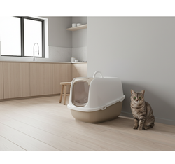 SAVIC JUMBO Kuweta toaleta kota duża kryta z filtrem maine coona beż 58,5