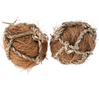 TIAKI Piłki kokosowe zabawka królika kawii chomika gryzoni piłki 2szt 6cm