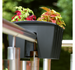 PROSPERPLAST Crown Doniczka balkonowa zawieszana na balustradę czarna 58 cm