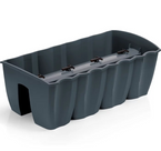 PROSPERPLAST Crown Doniczka balkonowa zawieszana na balustradę czarna 58 cm