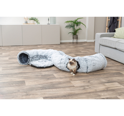 TRIXIE Harvey długi Tunel pluszowy legowisko donut zabawka kota królika 160