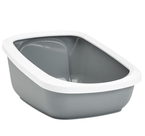 SAVIC ASEO JUMBO Kuweta z ramką duża wysoka toaleta kota otwarta szara 67,5