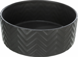 TRIXIE Miska ceramiczna dla psa na karmę wodę ciężka czarna 1,6 L 1600 ml