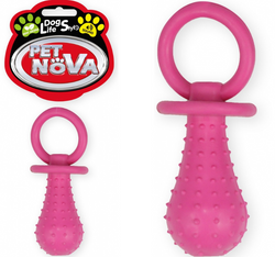 PET NOVA Smoczek miętowy z dzwonkiem gryzak zabawka dla psa guma TPR 14cm