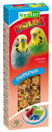 NESTOR Kolba owocowa małych ptaków papug papugi falistej kolby owocowe 2szt