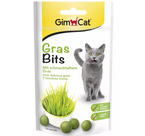 GimCat GRAS BITS tabletki z TRAWĄ mlekiem witaminą D3 przysmak kota 40g