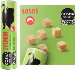  COSMA Original Snackies liofilizowany przysmak kota ryba tuba 2 smaki 30g