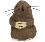 TRIXIE Krecik pluszowa piszcząca zabawka kret maskotka psa kota 5 cm