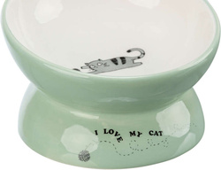 TRIXIE Miska ceramiczna podwyższona wysoka na karmę wodę dla kota 150 ml