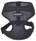 AMIPLAY Szelki dla psa maltańczyka yorka bezuciskowe przewiewne S czarne