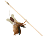 TRIXIE Wędka motyl z juty z prawdziwymi piórami kocimiętką zabawka kota 120