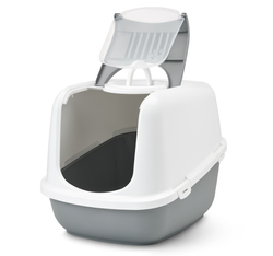 SAVIC JUMBO Kuweta toaleta kota duża kryta z filtrem maine coona szara 58,5