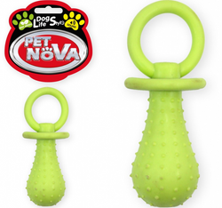 PET NOVA Smoczek miętowy z dzwonkiem gryzak zabawka dla psa guma TPR 14cm