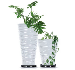 PROSPERPLAST Podstawka pod doniczkę na kółkach okrągła czarna 29,2 cm