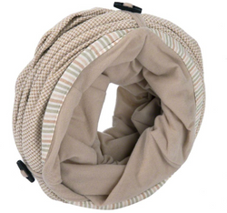 NATURAL Tunel lniany EKO len naturalny zabawka kota królika psa 90 x 25cm