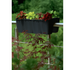 PROSPERPLAST Crown Doniczka balkonowa zawieszana na balustradę czarna 58 cm