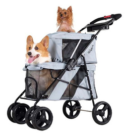IBIYAYA Double Pet Bus wózek piętrowy dwuosobowy transporter psa kota 21kg