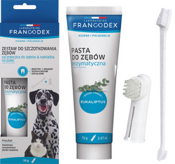 FRANCODEX Pasta enzymatyczna szczoteczka czyszczenia mycia zębów psa kota