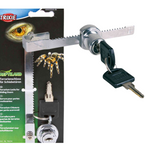 TRIXIE Zamek do terrarium drzwi przesuwnych przesuwanych szklanych 2 klucze