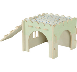 ZOLUX Cosy drewniany piętrowy domek królika świnki gryzoni +legowisko 70cm