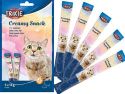 TRIXIE Creamy Snack krem sos pasta kremik przysmak kota kurczak białoryb 5 
